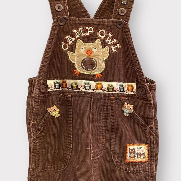Vintage Baby Togs Corduroy Owl Overalls - Picture 2 of 5